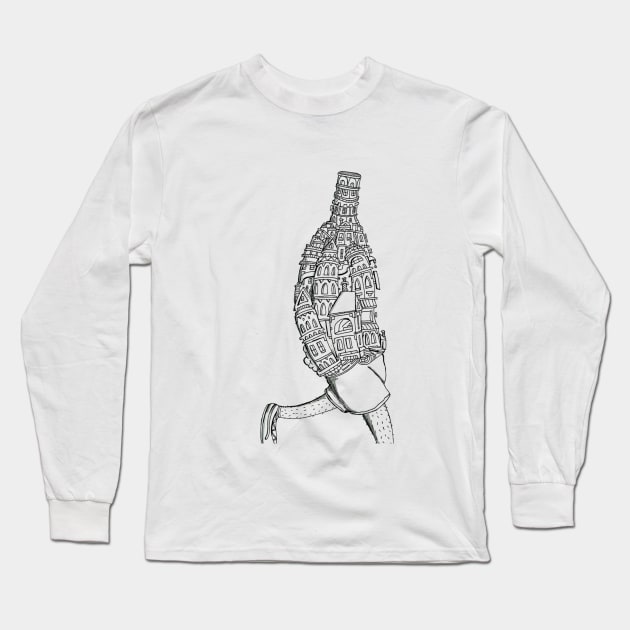 Wine Man Long Sleeve T-Shirt by Lelegastini